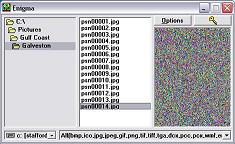 Enigma v1.0 screenshot - Scrambled graphic